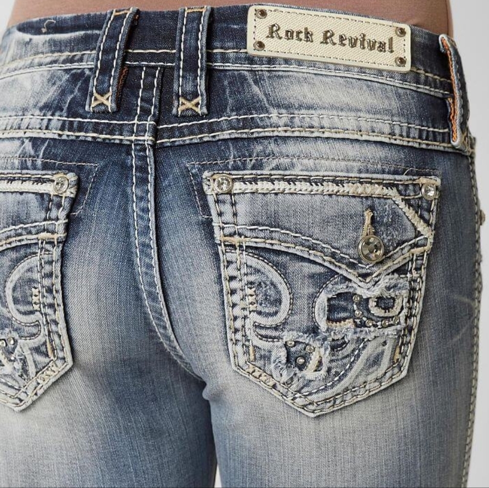 ❤️ROCK REVIVAL❤️ STACIA MID-RISE SKINNY JEANS SAIZE 27
